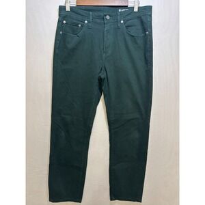 G/Fore Golf Performance Pants Mens Dark Green Stretch Flat Front 5-Pocket 32/30